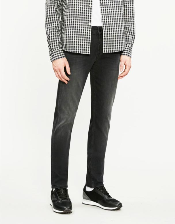 CHA00029 Slimmy smailas prabangus spektaklis Plius slim-fit siaurėjantys džinsai