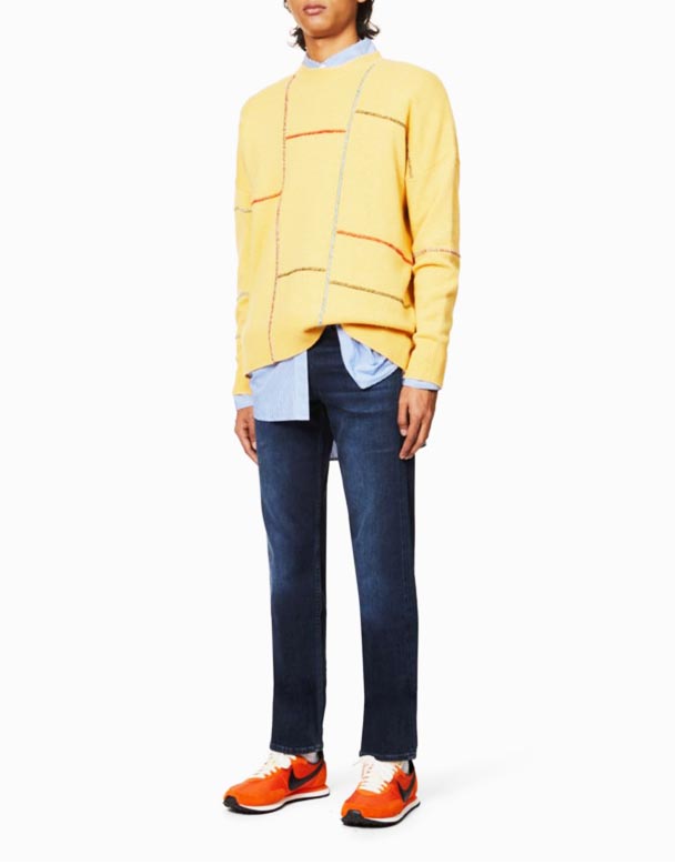 CHA00032 Standard Luxe Performance Stretch Jeans mat Engem Richtege Been an engem normale Fit