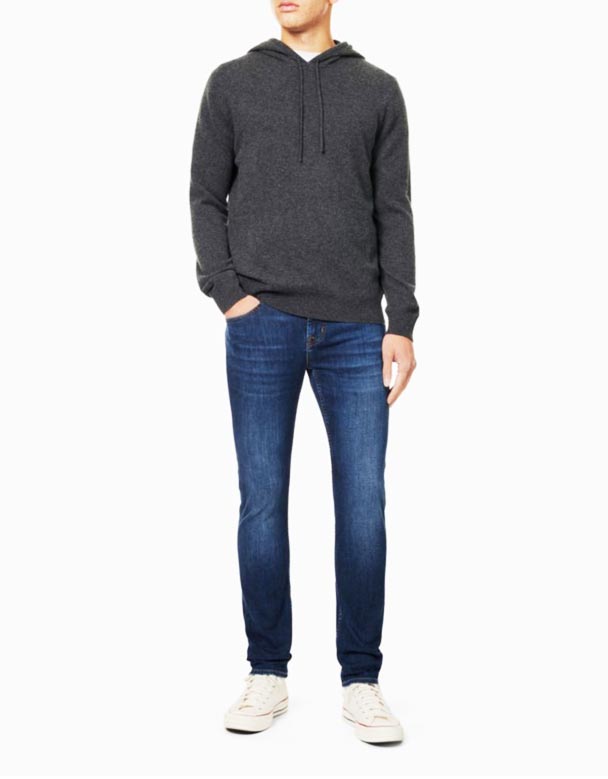 CHA00051 Slimmy Lux Performance Jeans mat schmuel geschniddene Been a Stretch Denim Mëschung mat fënnef Poschen