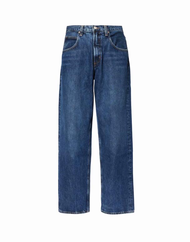 I-Cha00065 Fusion faded-wash tapered-leg baggy-fit recycled-denim jeans