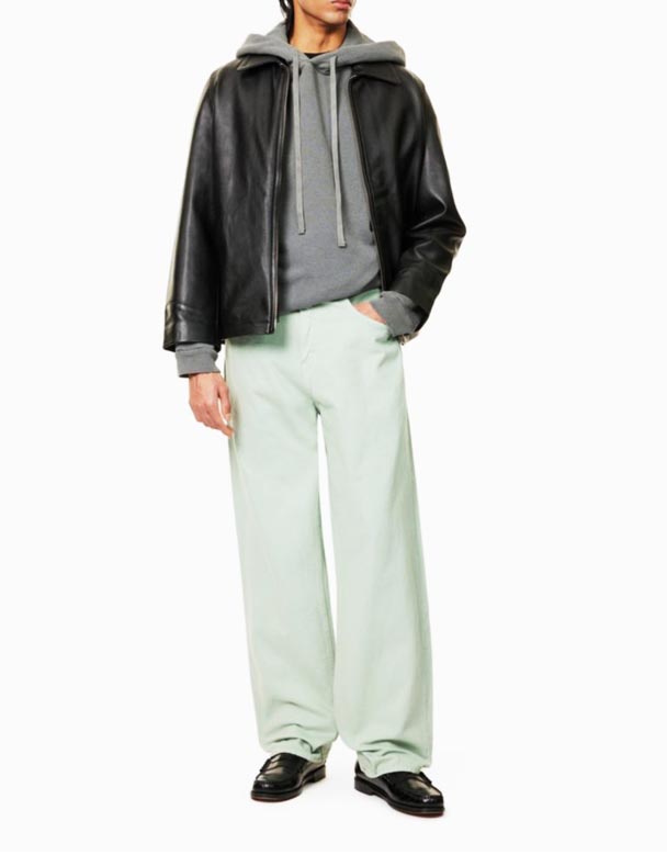 CHA00076 AGOLDE RSVP Fusion mærke-Patch Lige ben Regular-Fit Denim Jeans