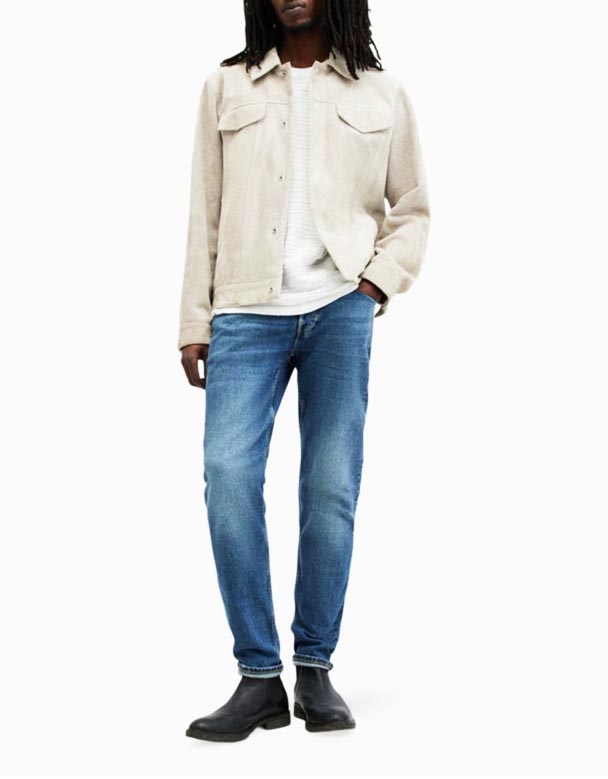 CHA00081 straight-leg slim-fit stretch-denim jeans