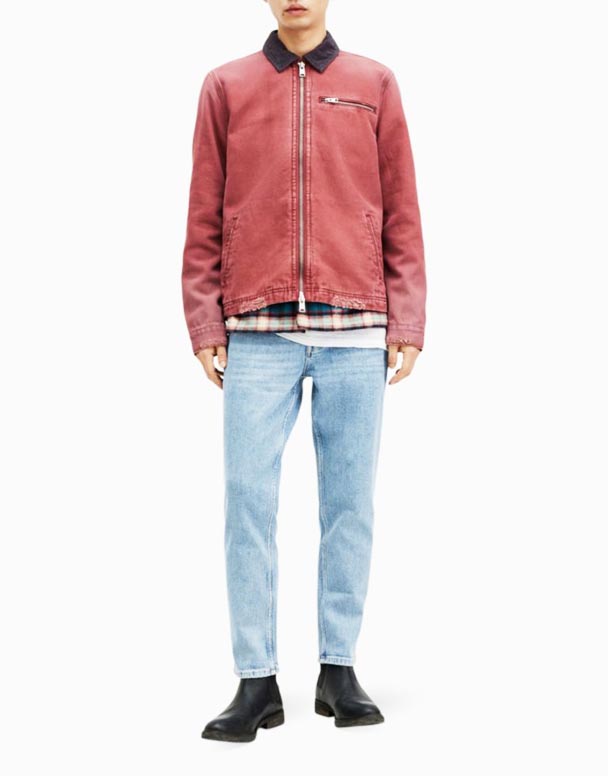 CHA00096 Dean slim-fit beskåret stretch-denim jeans