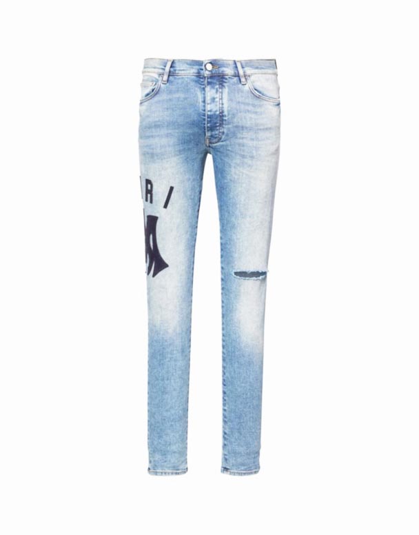CHA00100 mærke-patch skinny-ben denim jeans