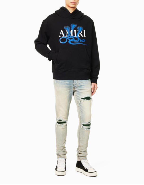CHA00102 Ruskind MH1 ribbet-panel slim-leg denim jeans