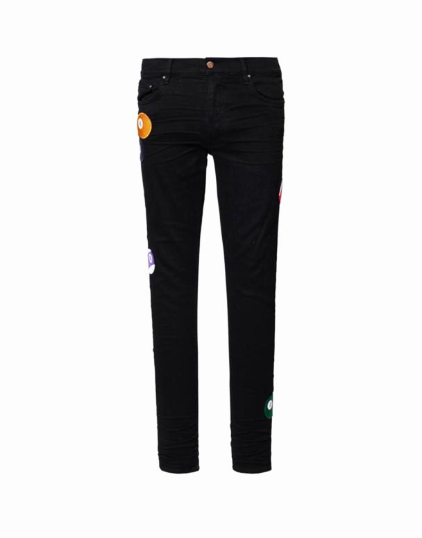 CHA00104 pool-bold broderet-applikationsbroderi Skinny Stretch-Denim Jeans