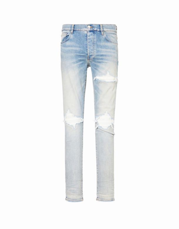 CHA00105 MH1 Ultrasuede slim-fit tilspidsede ben stretch-denim jeans