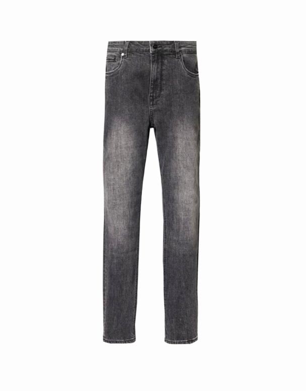 CHA00116 mærke-Patch Slim-ben Slim-Fit Stretch-Denim Jeans