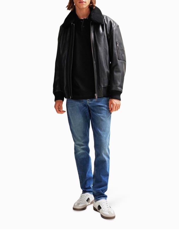 CHA00121 Regular-fit koniske ben stretch-denim jeans