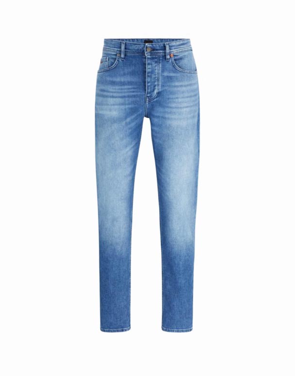 CHA00122 Regular-fit lige ben falmet stretch-denim jeans