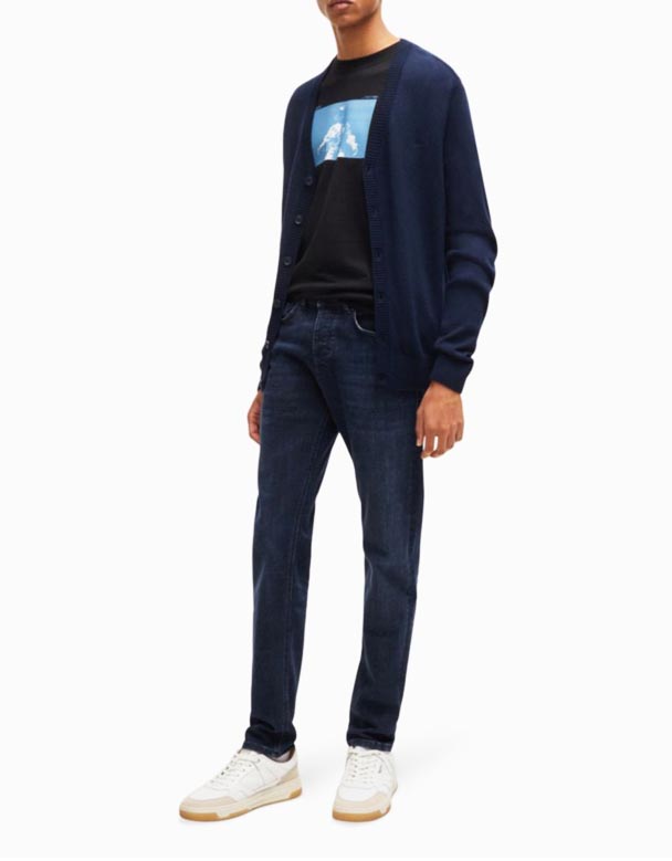 CHA00128 Straight-ben slim-fit stretch-denim jeans