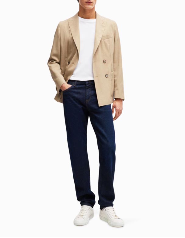 CHA00129 Business leisure regular-fit Straight-ben stretch-denim jeans
