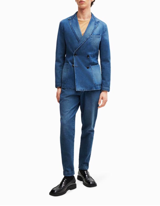 CHA00132 Slim-fit lige ben denimbukser