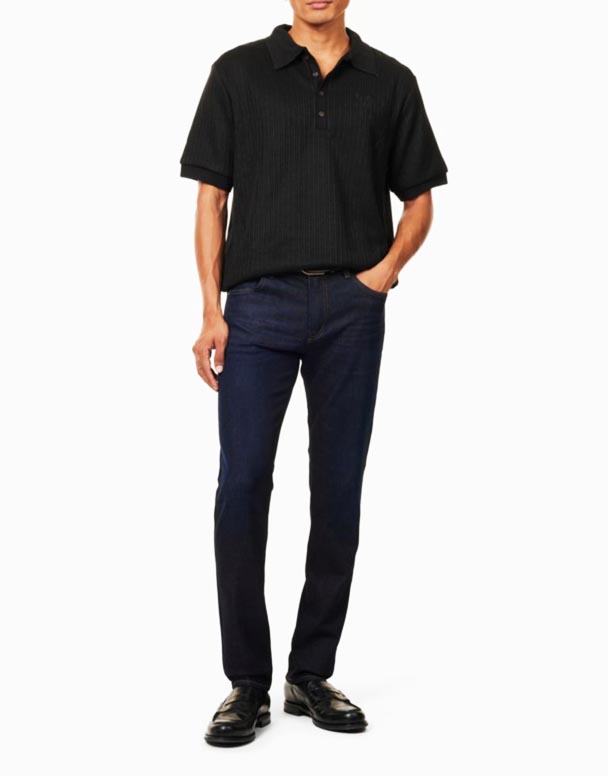 CHA00145 London slim-fit koniske ben mid-rise stretch-denim og cashmere jeans
