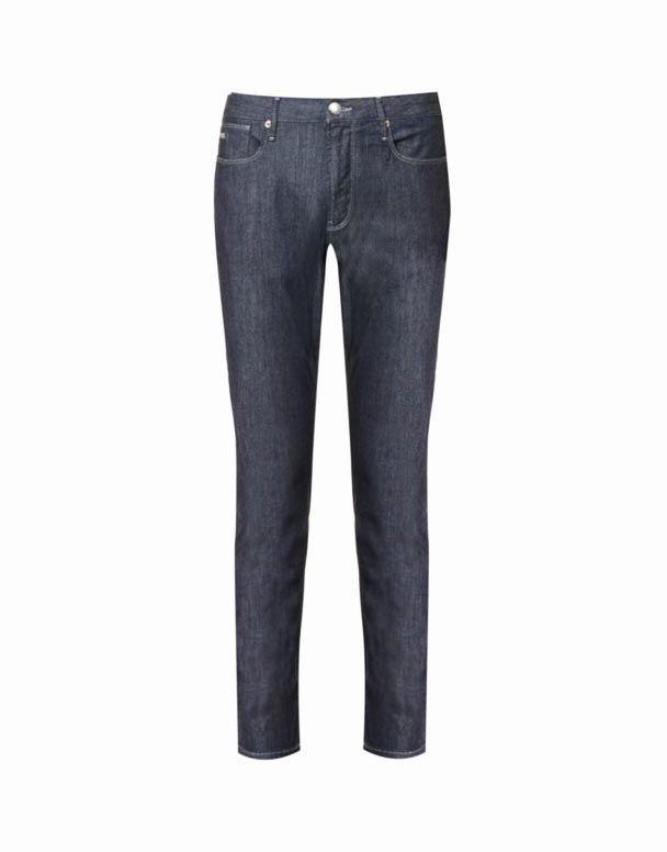 CHA00265 zīmols-patch regular-fit konusveida kāju mazstāvu Kokvilna-blend džinsi