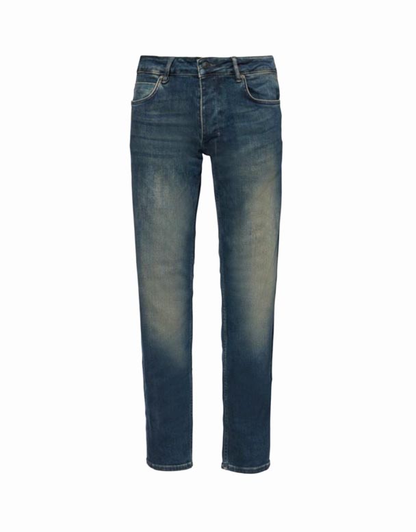 CHA00374 Lou Schmuel geschniddene Stretch Jeans Mat Engem Richtege Been