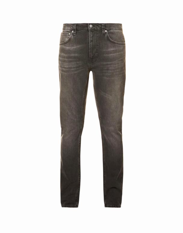 CHA00402 Lean Dean schmuel geschnidden, mëttelgrouss Stretch Denim Jeans mat gepasst Schnëtt