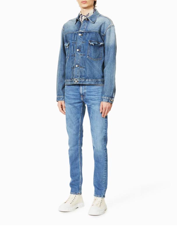 CHA00403 liesa dekāns slim-fit konusveida džinsi