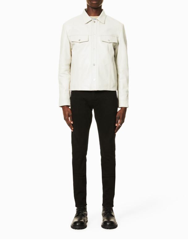 CHA00413 Enge, riicht geschniddene Stretch Jeans Aus Terry