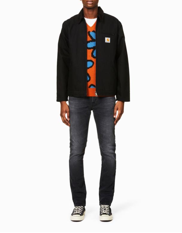 CHA00417 Grim Tim mid-rise stretch-maong maong