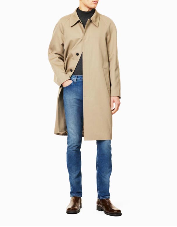CHA00438 P Federal slim-fit tiesios kojos ruožas-džinsiniai džinsai