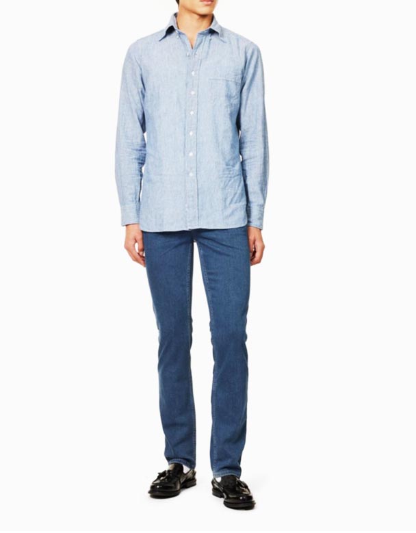 CHA00470 Federal Slim Fit Jeans mat Engem richtege Been An Denim Mëschung