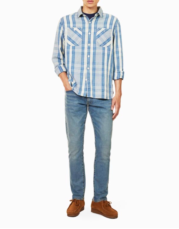 CHA00491 Sullivan prekės ženklo pleistras slim-leg slim-fit stretch denim-blend džinsai