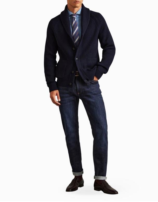 CHA00520 Picton slim-fit daralan bacak streç-kot pantolon