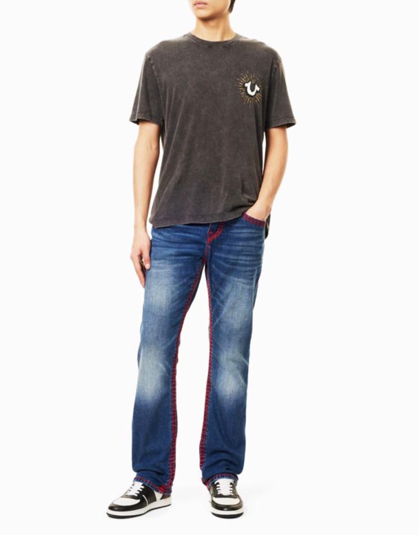 CHA00610 Ricky Jeans mat Engem riichte Been an entspaanter Fit Aus Stretch-Denim mat engem oppene Stitch