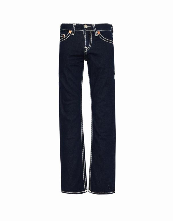 00614 Rikki Flipi Super T óvarinn-saumur bein - fótur grannur-fit teygja-denim gallabuxur