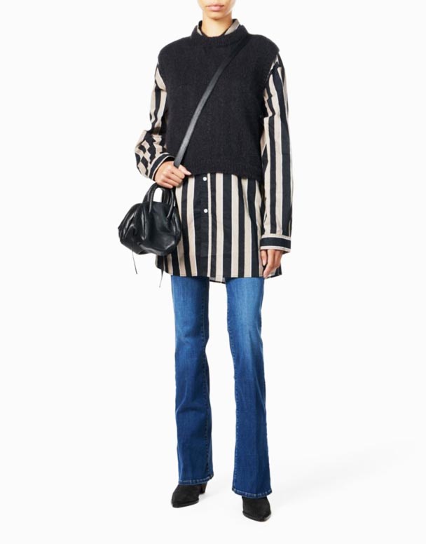 CHW00628 Bootcut orta katlı streç kot