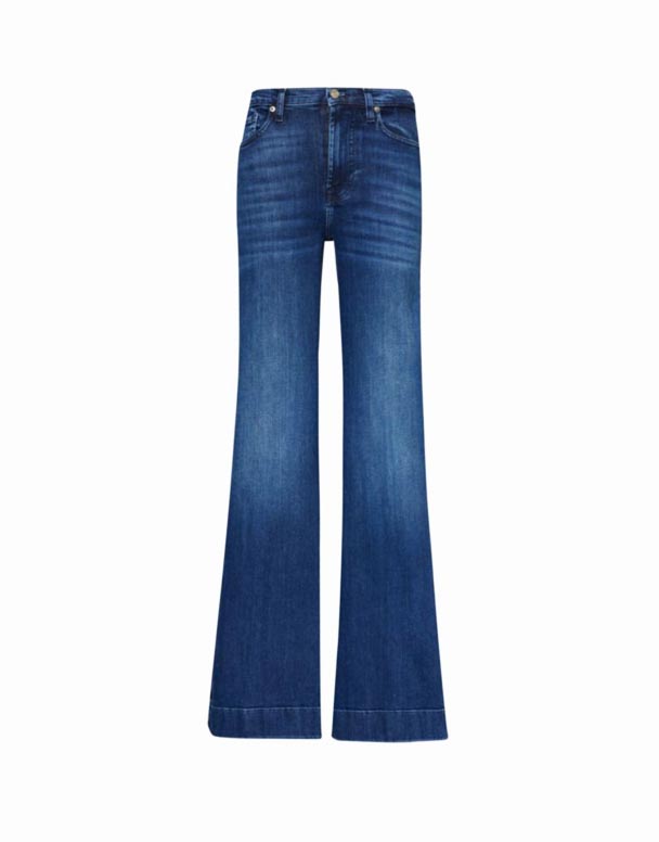 CHW00630 Modern Dojo alevlendi bacak yüksek katlı denim karışımı kot