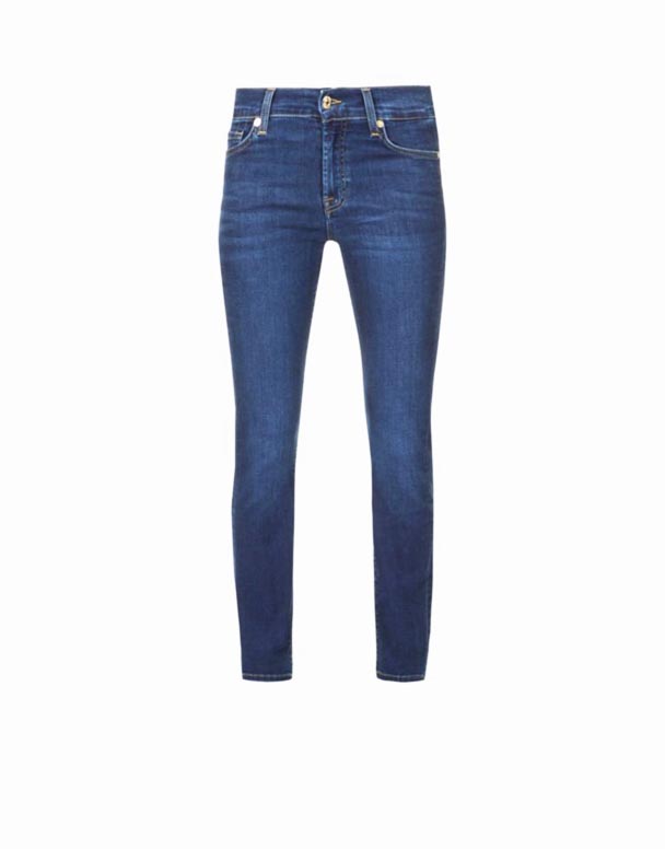 CHW00632 Roxanne dar kesim orta katlı streç kot pantolon