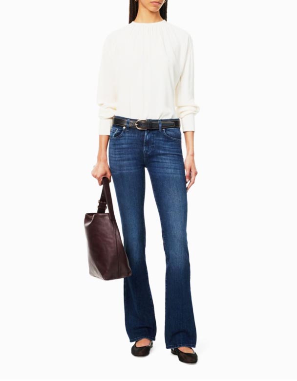 CHW00633 Bootcut Soho alevlendi bacak orta katlı streç denim kot