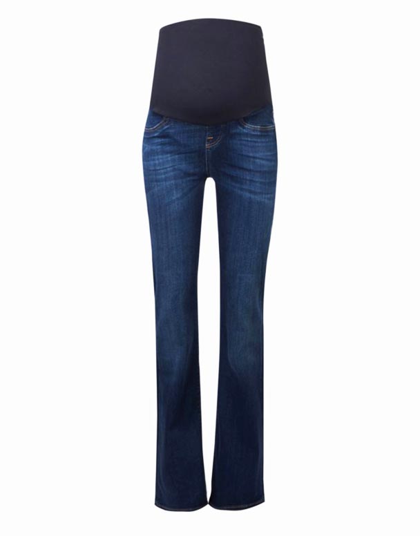 CHW00634 Bootcut Jeans mat héijer Rëtsch Aus Stretch Denim Fir Schwangere Fraen