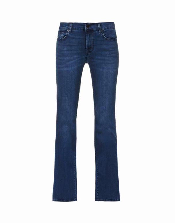 CHW00635 Bair Jeans Aus Stretch-Denim mat mëttelhéichem Bändchen a Bootcut-Been