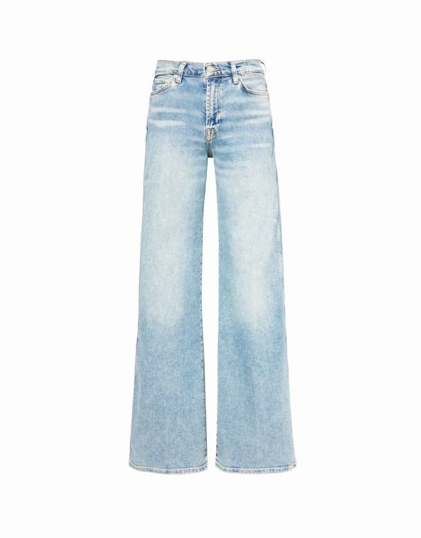 CHW00640 Lotta Huet Jeans mat engem riichte Been a mëttelhéichem Bändchen Aus Stretch-Denim-Mëschung erausginn
