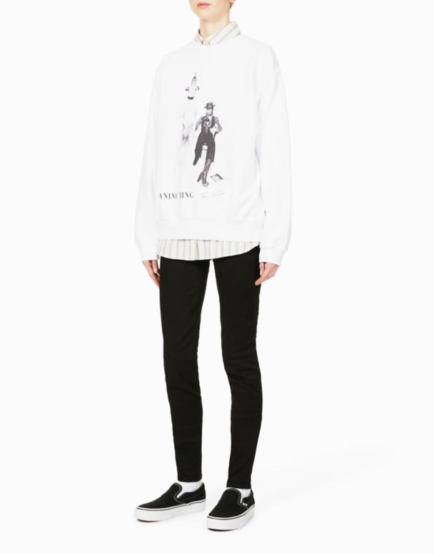 CHW00648 Illusion lüks skinny yüksek belli kot pantolon