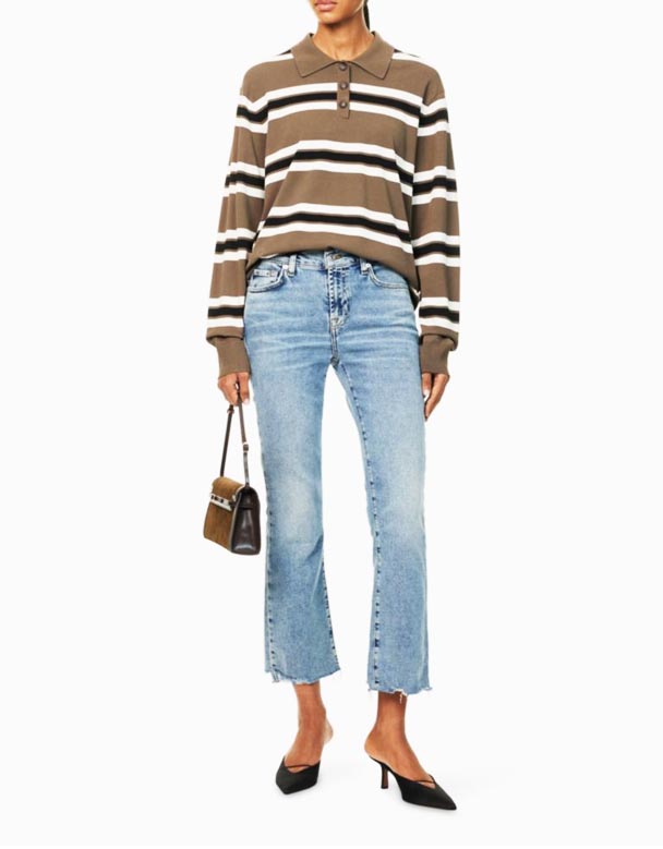 CHW00656 Papatya Ayak Bileği Çizme-Bacak Streç-Denim Kot