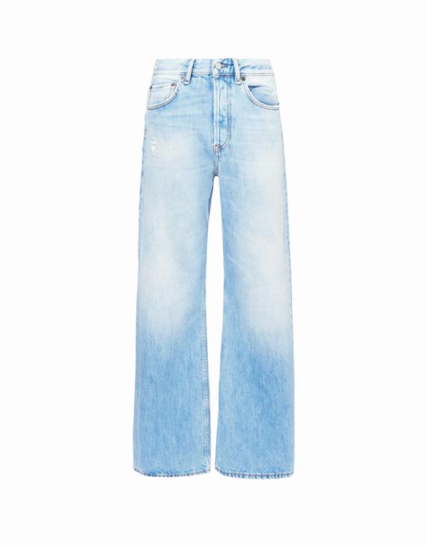 CHW00674 2021 marka yama düz bacaklı yüksek belli kot pantolon
