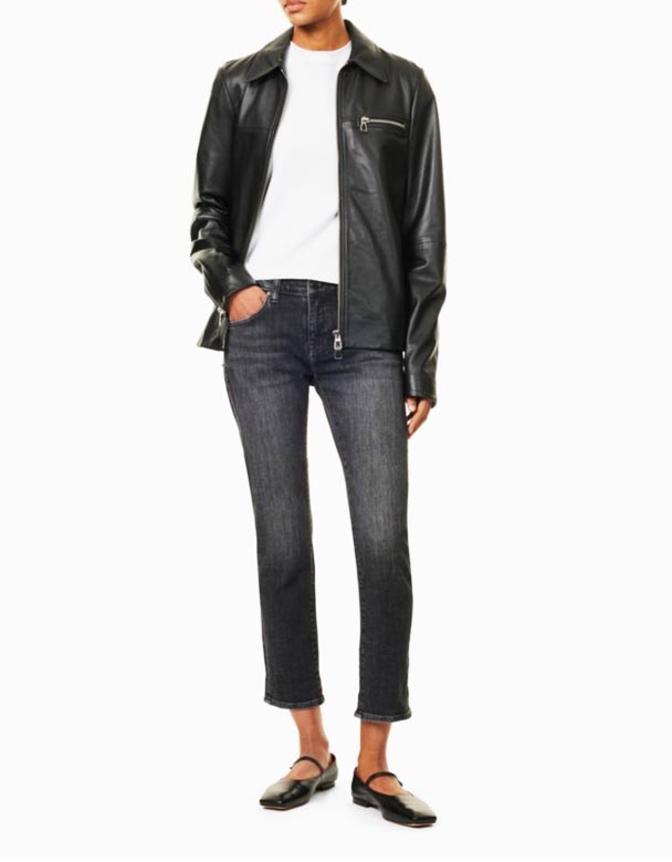 CHW00678 Ex Boyfriend brand-patch straight-leg low-rise stretch-jeansy jeansowe