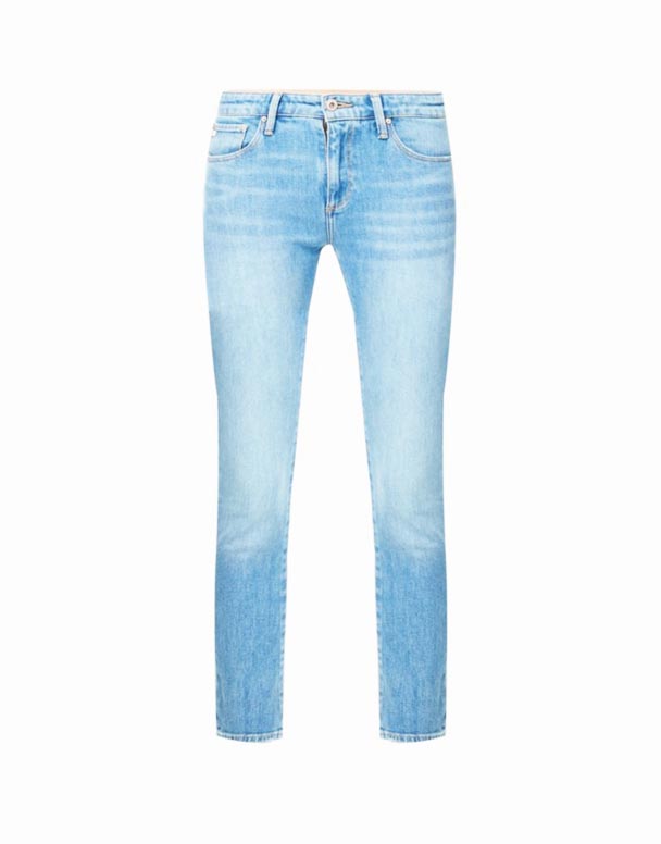 CHW00680 Prima Ankle Brand-Patch Tapered-Leg Low-Rise Stretch-Denim Jeans