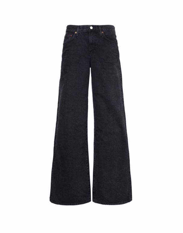 CHW00712 Clara wide-leg low-rise organic-denim jeans