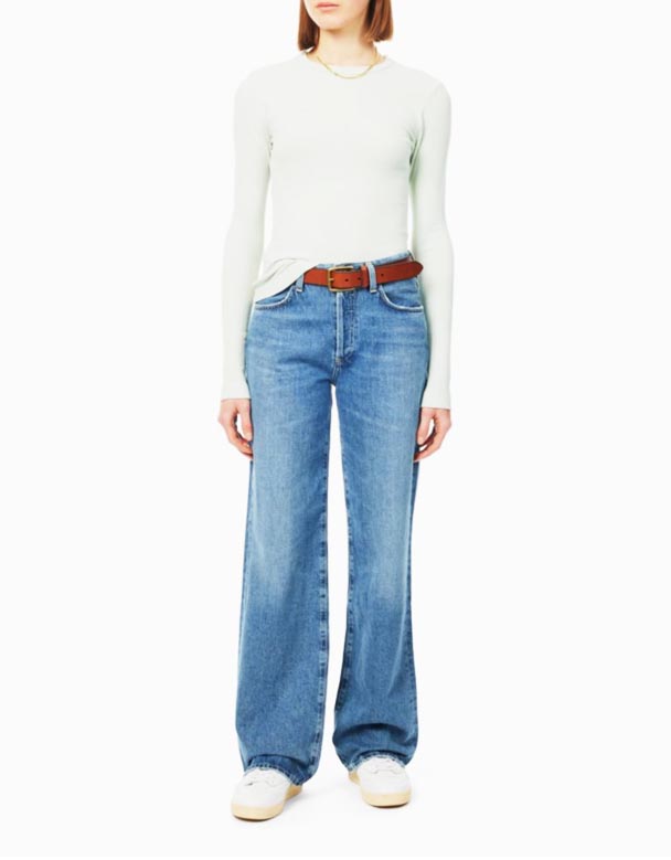 CHW00804 Annina Wide-Leg Mid-Rise Denim Jeans