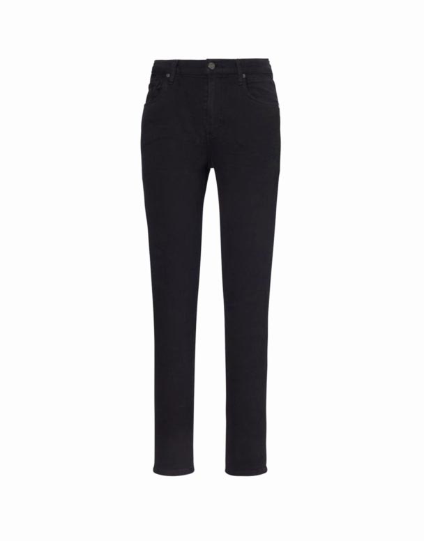 CHV00824 Sloane Skinny prekės ženklas-pleistras siaurėjančios kojos vidutinio aukščio ruožas-džinsinio audinio mišinys džinsai