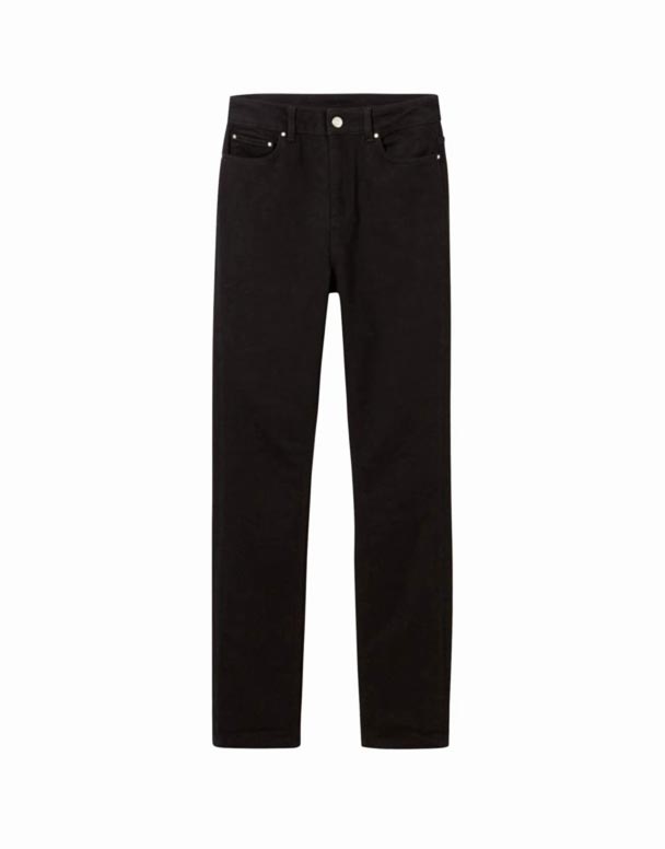 CHV00835 cılız kəsilmiş orta uyğun uzanan denim jeans