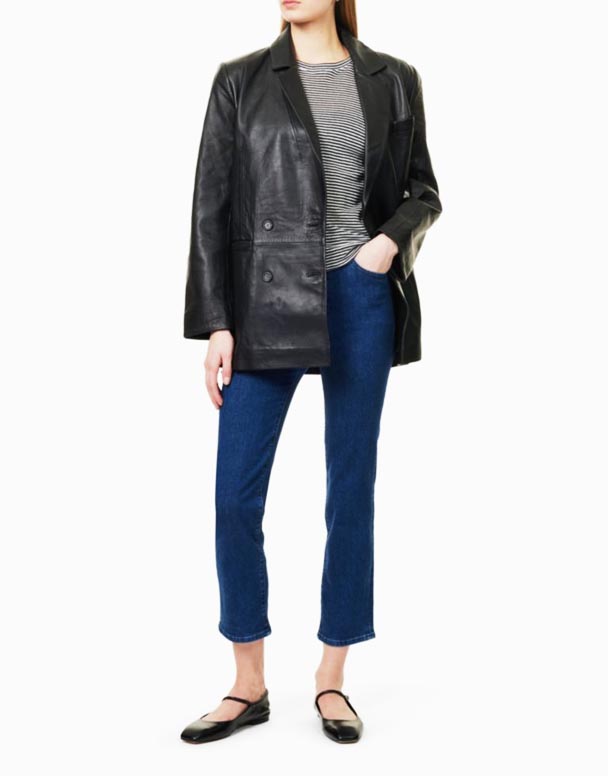 CHW00883 ang Pencil Crop Slim-Leg High-Rise Stretch cotton-Blend Jeans