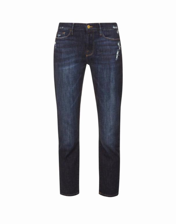 CHW00897 Le Garcon straight-leg mid-rise stretch-maong na maong