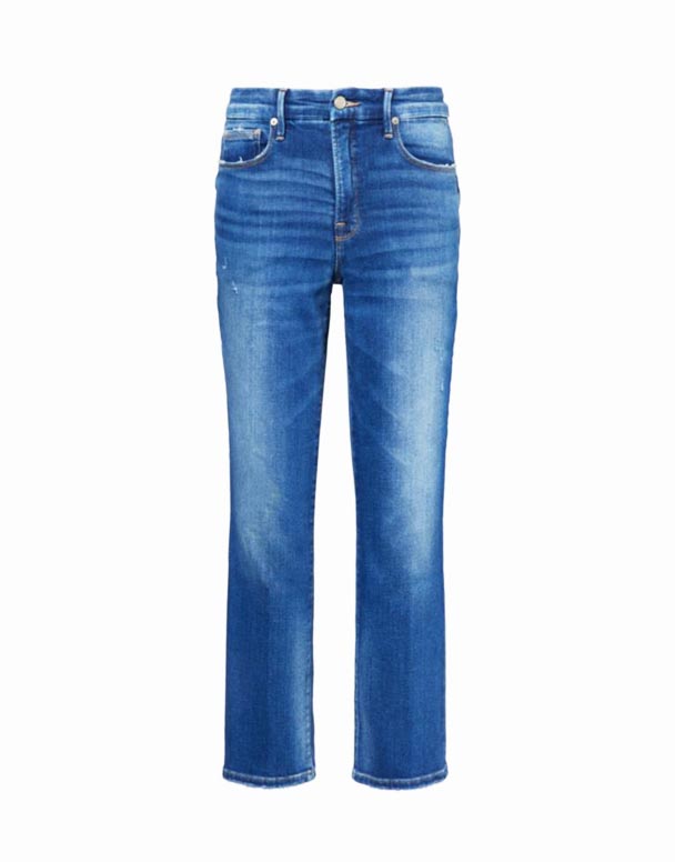 CHW01035 Umehluko-Stitch Iqonde-Umlenze Okusezingeni Eliphezulu Stretch-Denim Jeans