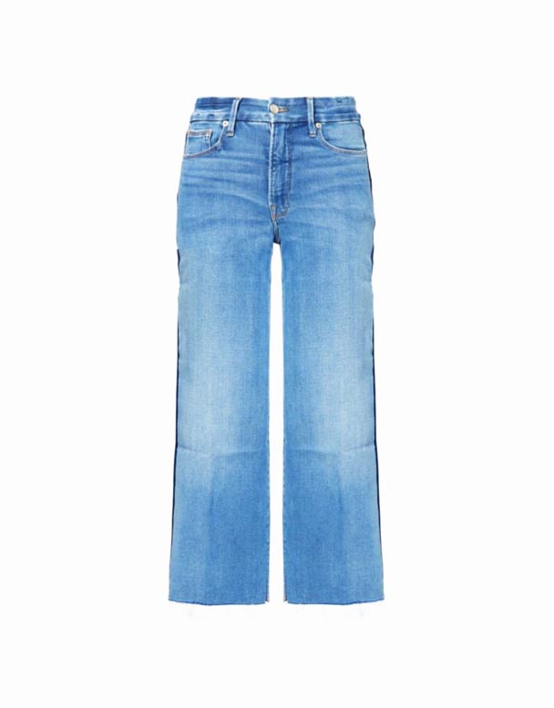 CHW01048 Okuhle Okhalweni Palazzo Isivuno Ebanzi-Umlenze High-Rise Stretch-Denim Blend Jeans
